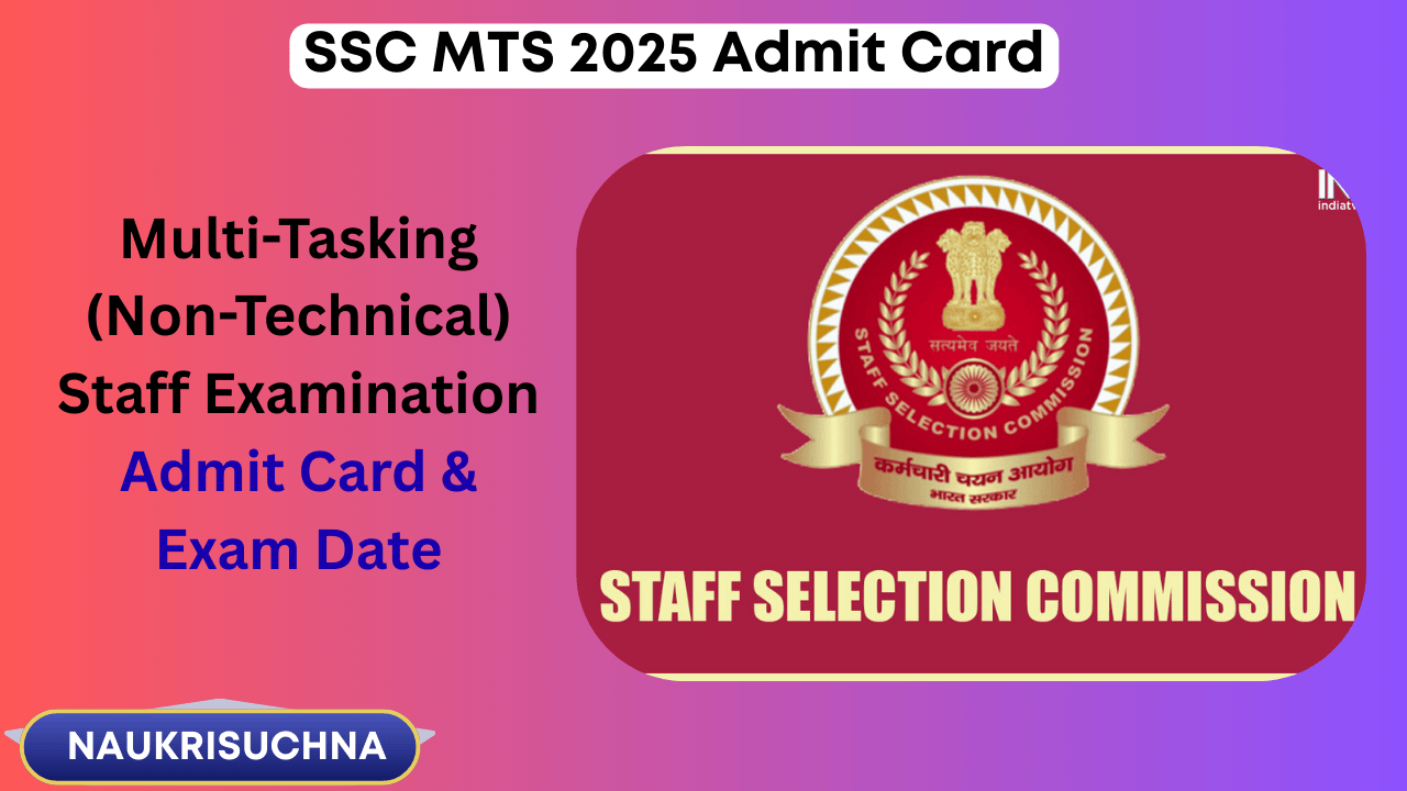 SSC MTS 2025 Exam admit card